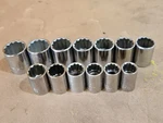 Craftsman 1/2 In Drive, 12pt. Socket Set, 15mm-27mm 13pcs. Fixed Price $25.00.