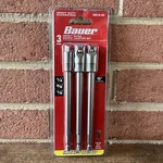 Bauer Impact Rated Adapter Set Of 6" 3 Pieces 1/4", 3/8" & 1/2" In Packaging. Fixed Price $17.00.