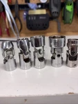 Vtg Craftsman, Williams Flex Swivel Socket 5pc. 3/8" Drive Sae Metric Read Discp. Fixed Price $16.00.