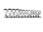 Sk Tools Usa 1/4" Drive 6pt Metric Shallow Swivel Socket Set Snap In Rail Mint. Fixed Price $299.95.