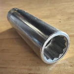 Snap On Tools 3/8" Deep Socket 1/4" Drive 12 Point Mvs12 Vintage Made In Usa. Fixed Price $17.95.