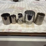 True Craft, Chrome Vanadium 3/4 Dr/ Allen 1/2 Drive Sockets. 5 Exc. Sockets. Fixed Price $25.00.