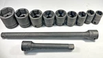 Snap-on Gtw 1/2 In. Drive Short Socket Set W/extensions 11pcs. -usa Made Great. Fixed Price $145.50.