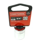 Craftsman 3/4" 6 Point Shallow Chrome Socket 3/8" Drive Cmmt43007. Fixed Price $3.38.