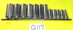 Matco Tools 12 Piece 3/8 Drive Sae. Deep 6 Point Socket Set 5/16 Through 1 Inch. Fixed Price $185.00.
