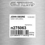 N275063 Soket Spin Wrnc Fits John Deere (surplus Open Box). Fixed Price $130.00.