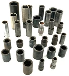 Lot (29) Shallow, Deep, Impact 1/4 , 1/2 Drive 6pt., 12pt. Socket Set Matco Mac. Fixed Price $95.00.