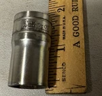 Snap-on Tools Usa 1/2" Drive 6 Point 9/16" Sae Shallow Chrome Socket Tw181. Fixed Price $9.95.