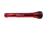 Snap On 7 Red Anodized Aluminum Led Flashlight 2aa Cell Fresh Batteries Nice. Fixed Price $27.95.