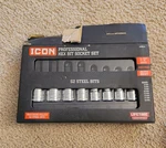 Icon 13pc Sae 1/2" Drive Deep Impact Socket Set. Fixed Price $59.25.