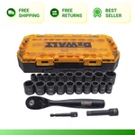 Dewalt Impact Socket Set With Ratchet, Metric/sae, 3/8" Drive, 23-piece. Fixed Price $66.70.