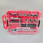 Craftsman 3/8 In. Drive Sae 6 Point Nano Mechanic's Tool Set 24 Pc. Cmmt12012. Fixed Price $44.00.