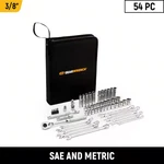 Gearwrench 3 8 In Drive 72 Tooth 6 Point Sae Mm Mechanics Hand Tool Set 54 Piece. Fixed Price $101.45.
