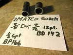 2 Matco Sockets Bd142 7/16" 12pt Deep & 1/2" Standard Bp166- Both 3/8" Drive. Fixed Price $9.67.