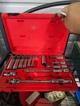 Snap-on 3/8 Drive Socket Wrench Set Pb17b Usa Vintage Tool Red Case. Fixed Price $289.00.