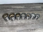 Lot Of 7 Snap-on 1/2" Sockets Sw 12 Point Sae Set Pieces.. Fixed Price $109.99.