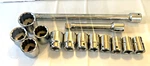 John Deere Sockets & Extension Bars Tool Lot Pt16681 Pt16682 3/4 -- W. Fixed Price $100.00.
