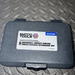 Matco Tools 1/4 Drive 6 Pc Universal Impact Driver Triple Square Ext Set In Case. Fixed Price $103.00.