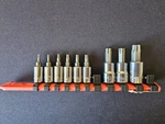 Matco #9 Piece 1/4 And 3/8 Drive Tamperproof Torx Bit Set. Fixed Price $190.00.