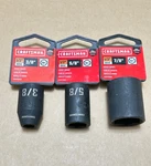 Lot Of 3 Craftsman 1/2 Drive 3/8" 5/8" 7/"8 Standard Impact Sockets New. Fixed Price $12.00.