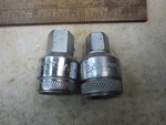 Williams 1/2" Hex And 9/16" Drain Plug Sockets Drive As616, As618 Usa. Fixed Price $14.50.
