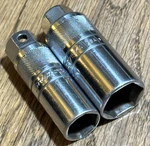 Snap On Tools 5/8" 13/16" Socket Set Spark Plug 6 Pt 3/8" Drive Lot Knurled. Fixed Price $70.00.