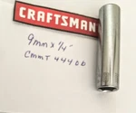 Craftsman 9 Mm X 1/4" Dr 6 Pt Standard Deep Socket Cmmt 44406 Free Usa Ship. Fixed Price $9.96.