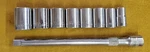 Vintage Craftsman 1/2dr Socket And Extension 9 Pc Lot Sae. Fixed Price $15.00.