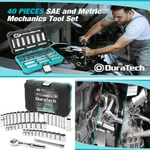 Duratech 3/8" Drive Socket Set 40 Pcs Tool Standard (sae)&metric Sockets. Fixed Price $42.99.