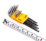 9pc Tamper Proof Torx Star Hex Key L Wrench T10 T50 2-3/4" 6-7/8". Fixed Price $17.99.