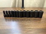 Snap On Imtmms 1/4 Drive 6 Point Semi Deep Impact Socket Set 5-15 (12 Pieces). Fixed Price $160.00.