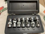 7 Pc Craftsman Usa -v- Series 3/8 Drive Swivel Flex Sae Socket Set 3/8" To 3/4". Fixed Price $109.99.
