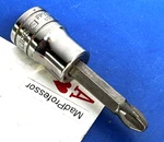 Snap-on Tools 3/8" Drive Standard #3 Phillips Head Socket Driver Fp32e New Bit. Fixed Price $28.00.