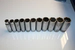 Snap-on Tools 1/2" Drive 6-point Sae Deep Socket Set (1/2"-1-1/8") 11pc Usa. Fixed Price $365.00.