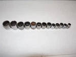 13pc Mix Of Matco (8) & Snap-on (5) Metric 3/8dr 6/12pt Sockets 9-22mm. Fixed Price $39.99.