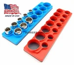 Mechanics Time Saver 1/2 Drive Magnetic Metric & Sae Shallow Socket Holder Set. Fixed Price $39.99.