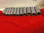 11 Pcs Snap-on 1/2" Drive Thru 1 1/8" 12-point Deep Socket Set Under Scor. Fixed Price $150.00.