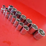 New Craftsman Easy Read 15 Piece 1/2" Drive Sae 6 Pt Socket Set 3/8 To 1-1/4". Fixed Price $68.83.
