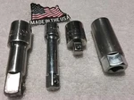 4pc Craftsman 1/2"&3/8" Drive 3" Extension &5/8" Spark Plug Socket &1/2"f 3/8"m. Fixed Price $24.56.