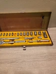 Vtg Indestro 20 Pc 1/4" & 3/8" Drive Socket Set No. N6330 Missing 11/32. Fixed Price $64.50.