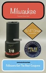 Milwaukee 49-66-6337 7/8" Shockwave Impact Duty 3/4 In. Drive Deep Socket. Fixed Price $24.34.