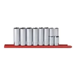 Gearwrench 8 Piece 1/2" Drive 6 Point Deep Sae Socket Set. Fixed Price $50.00.