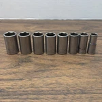 Craftsman Usa Gk 8 Pc 3/8" Drive Metric Mid-length Socket Partial 10-19mm. Fixed Price $110.99.