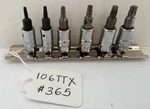 Snap On Tools 106ttx 6 Piece Torx Bit Socket Set #365. Fixed Price $99.99.