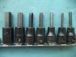 Snap-on 3/8" Drive Hex Bit Socket Drivers Set #208egfay 9/64" - 7 Pc W/rail. Fixed Price $79.00.