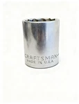 Craftsman 1" X 1/2 Dr Standard Socket 12 Pt G 47514 ( Inverted ) Made In Usa. Fixed Price $9.99.