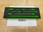 Snap-on Tools Green Foam Organizer Tray For 9pc 3/8" Drive Extension Adapter Set. Fixed Price $249.95.