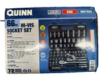 Quinn 1/4 In., 3/8 And 1/2 In. Drive Sae Metric Hi-vis Socket Set, 65pc. Fixed Price $39.00.