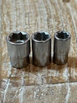 Vtg Underline Snap-on Mv408 Mv410 Mv412 1/4" Drive 8 Point Sockets Usa Lot Of 3. Fixed Price $34.95.