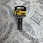 New Dewalt T60 Torx Socket With 3/8 Drive Chrome. Fixed Price $8.00.